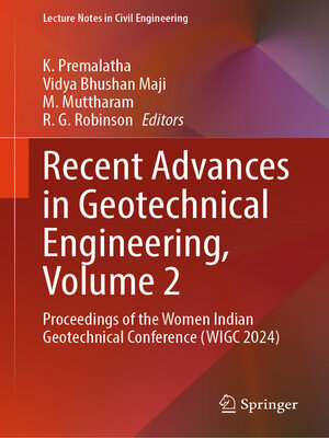 cover image of Recent Advances in Geotechnical Engineering, Volume 2